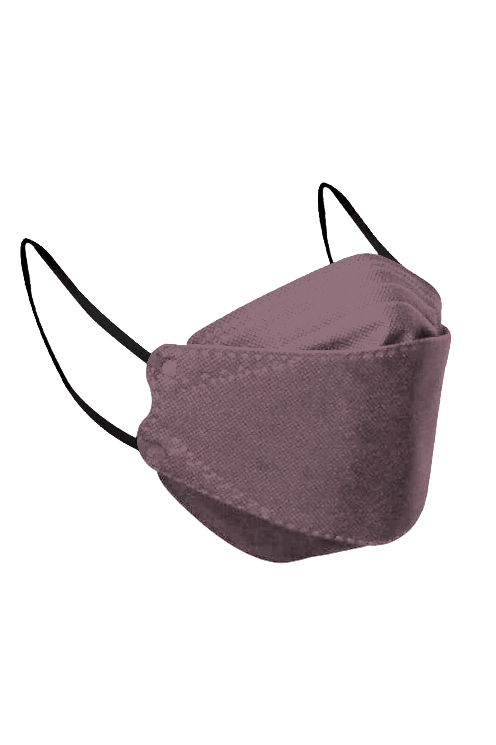Stylish Dark Purple KF94 face mask, with soft black ear loops and high quality fabric. 