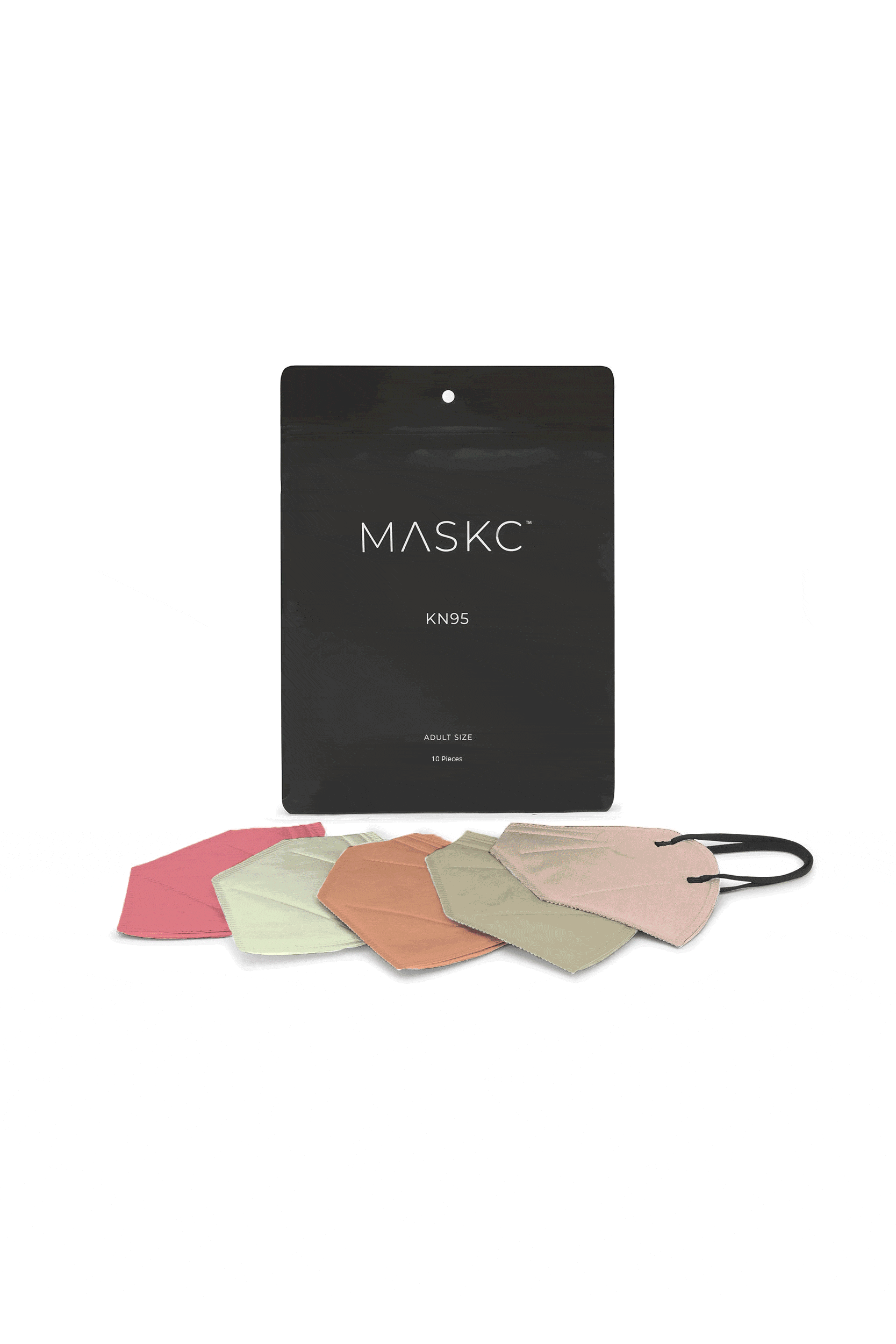 Pack of multicolor earth tone KN95 face masks. Each pack contains stylish high quality face masks. 