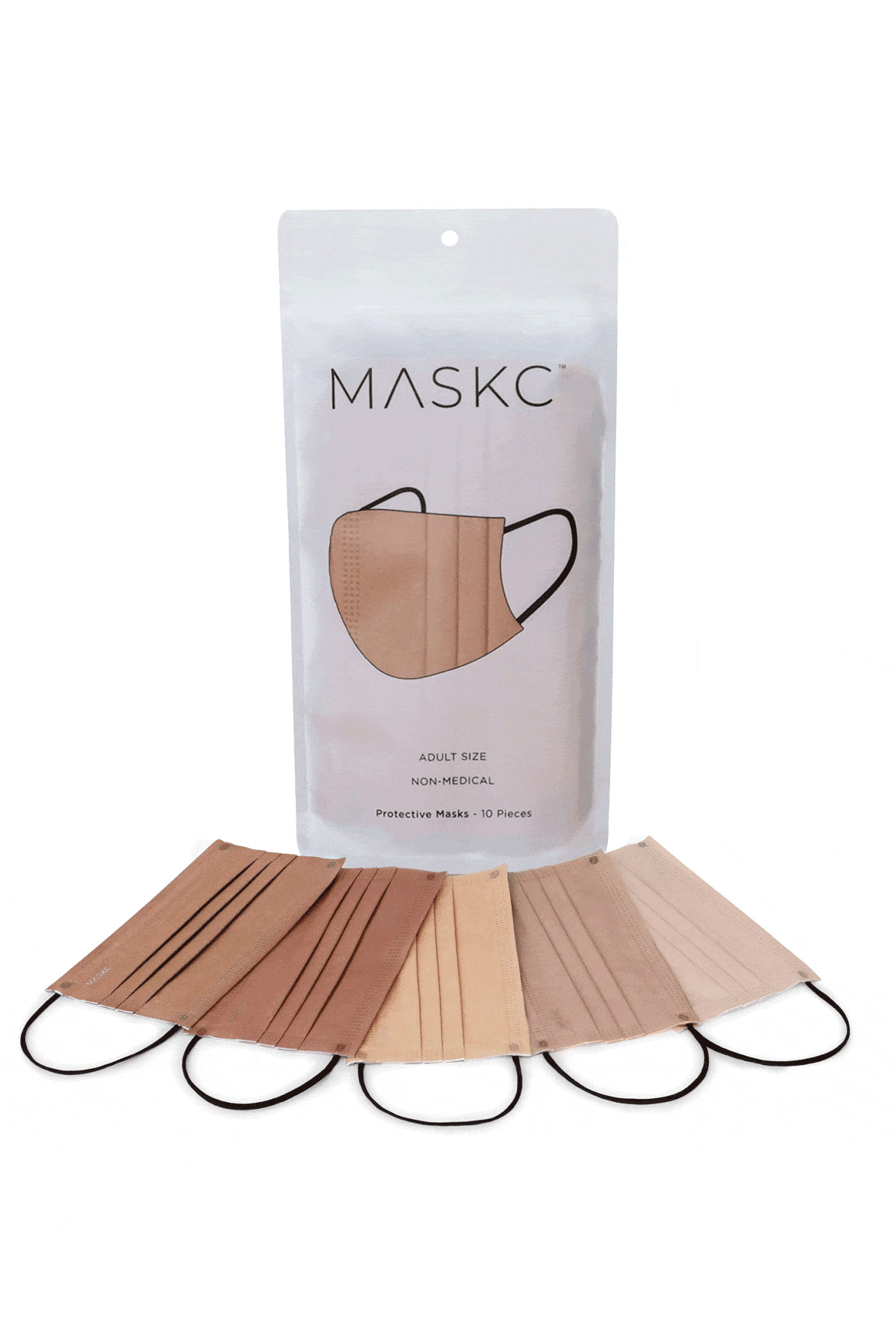 Pack of Skin Toned Pleated face masks. Each pack contains stylish high quality face masks. 