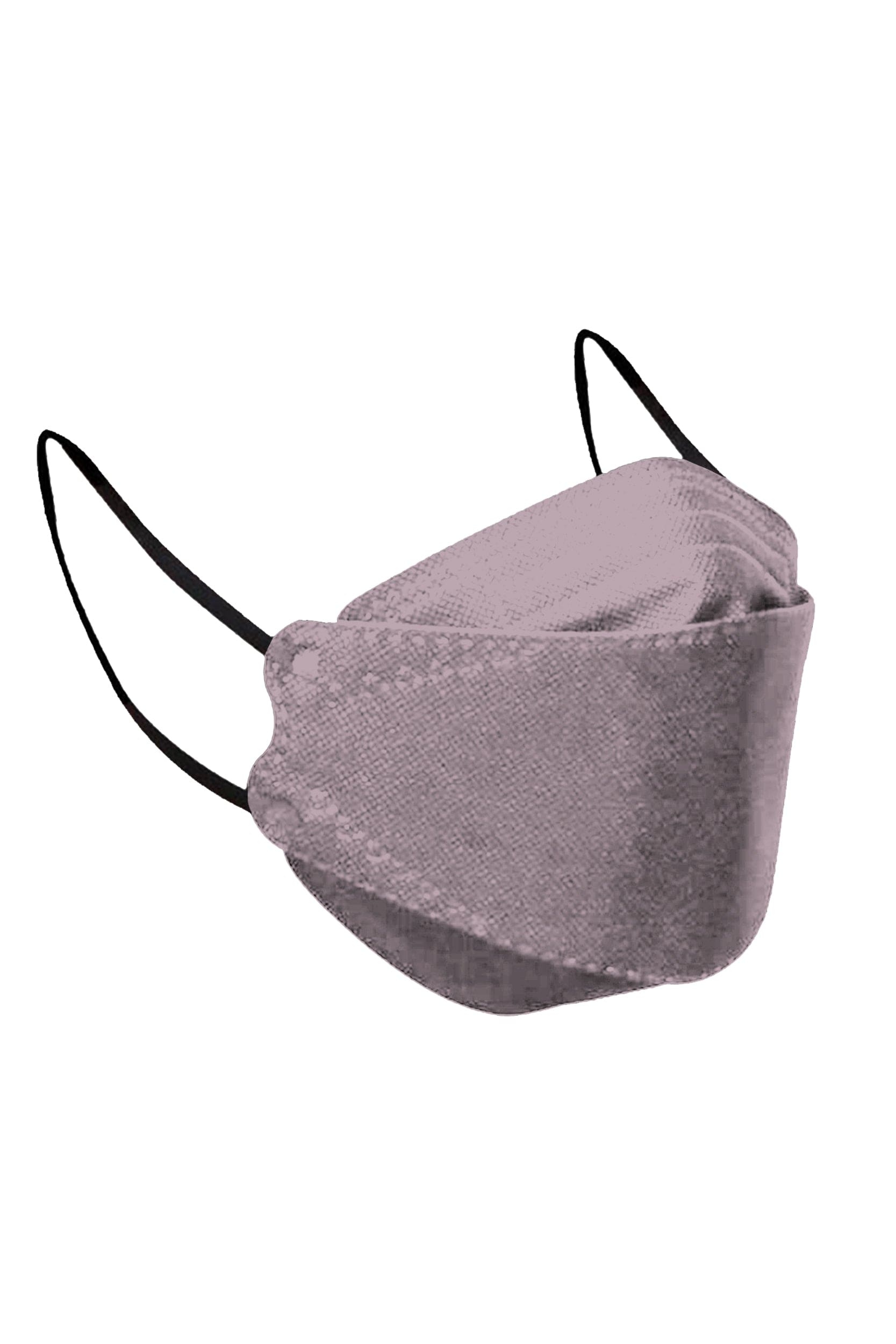 Stylish pink KF94 face mask, with soft black ear loops and high quality fabric. 