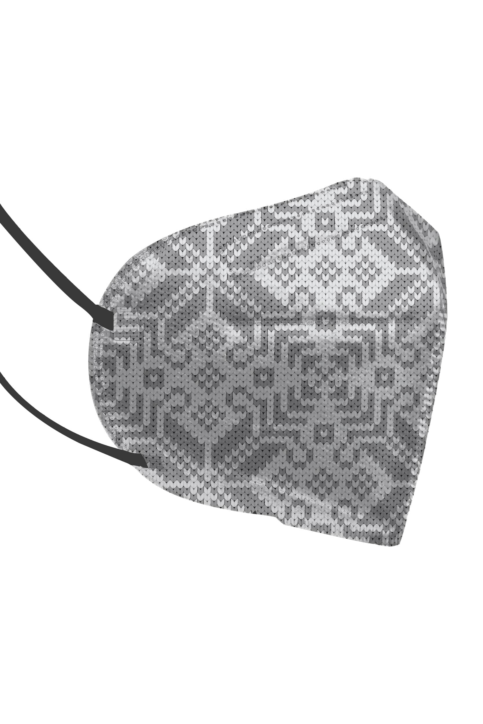 Stylish Geometric Print KN95 face mask, with soft black ear loops and high quality fabric. 