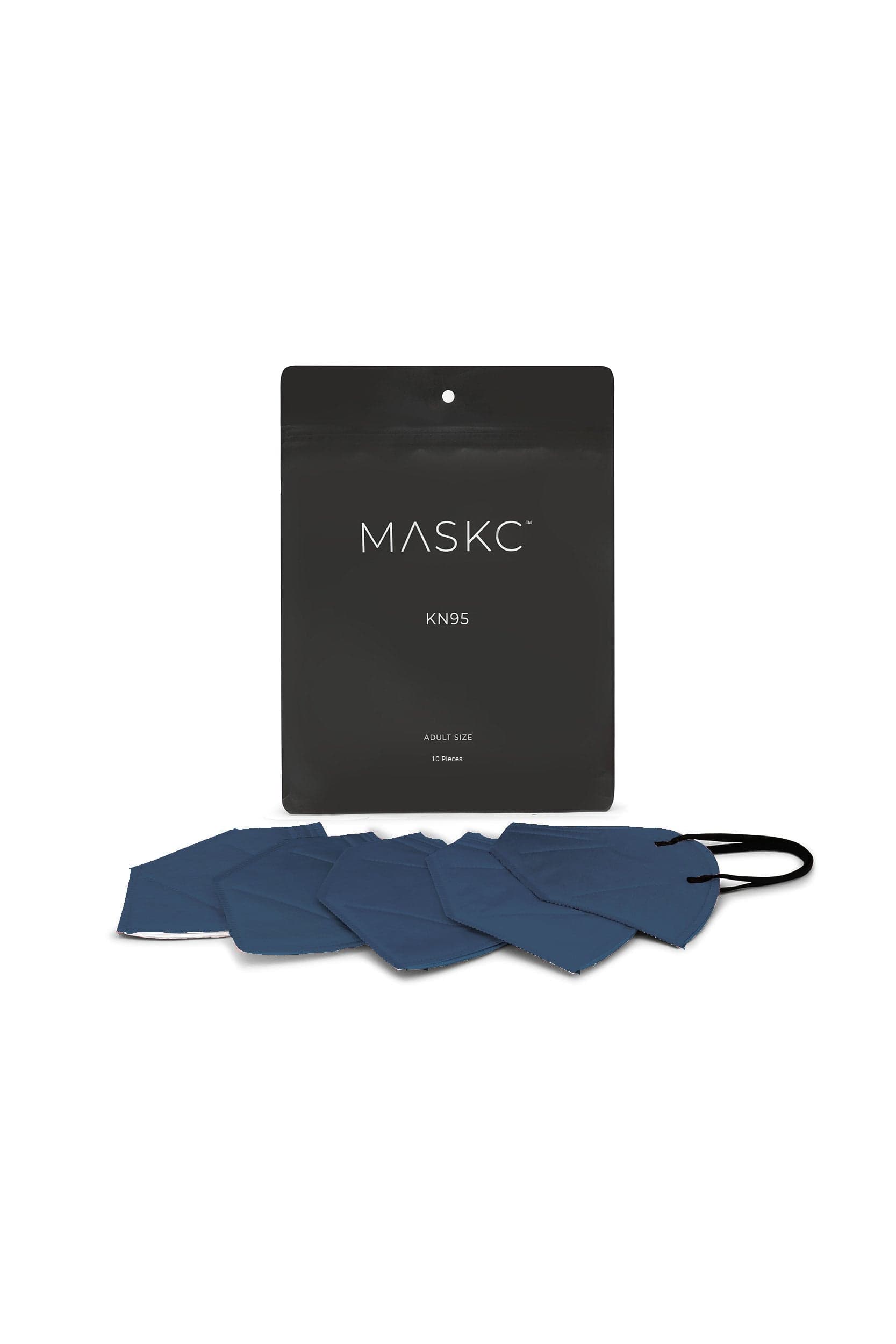 Pack of Navy Blue KN95 face masks. Each pack contains stylish high quality face masks. 
