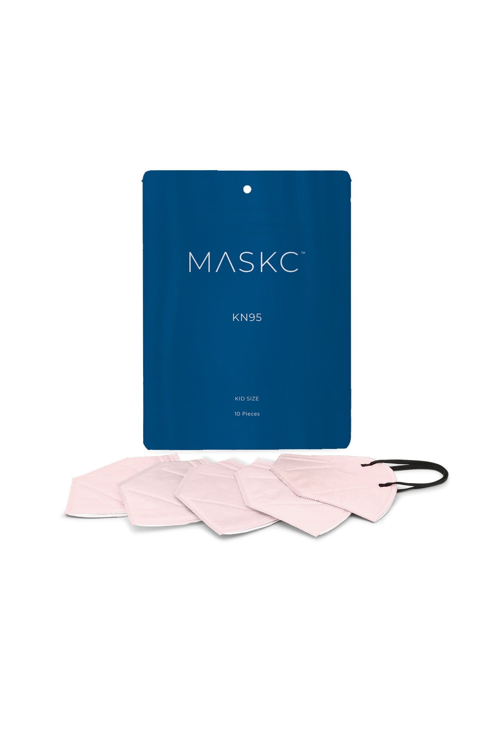 Pack of Kids Light Pink KN95 face masks. Each pack contains stylish high quality face masks. 